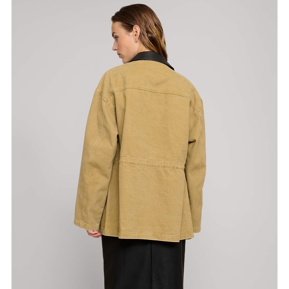 Pixie Market - Leather Collar Barn Jacket - image 2